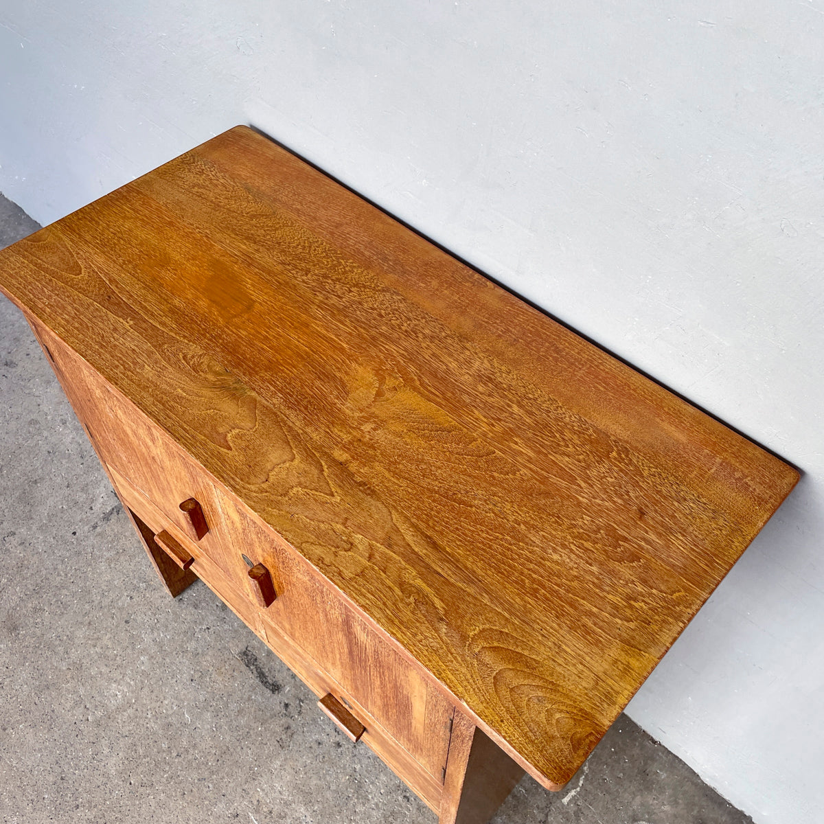 Vintage Burmese Teak Side Cabinet