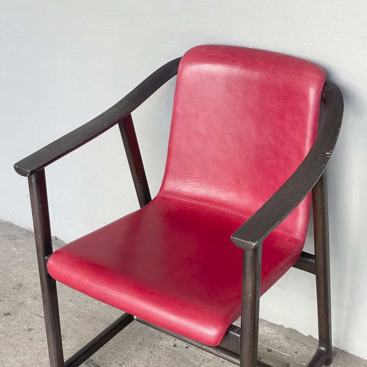 Mandarin Dining Armchair by Stellar Works (Red Leather)