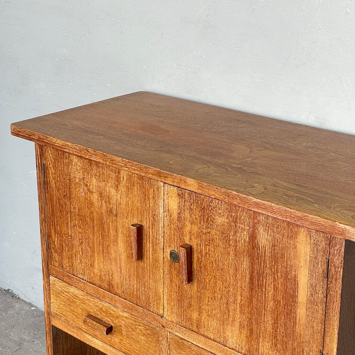 Vintage Burmese Teak Side Cabinet