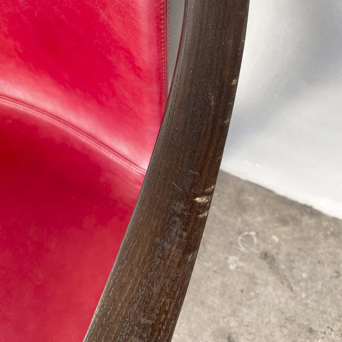 Mandarin Dining Armchair by Stellar Works (Red Leather)
