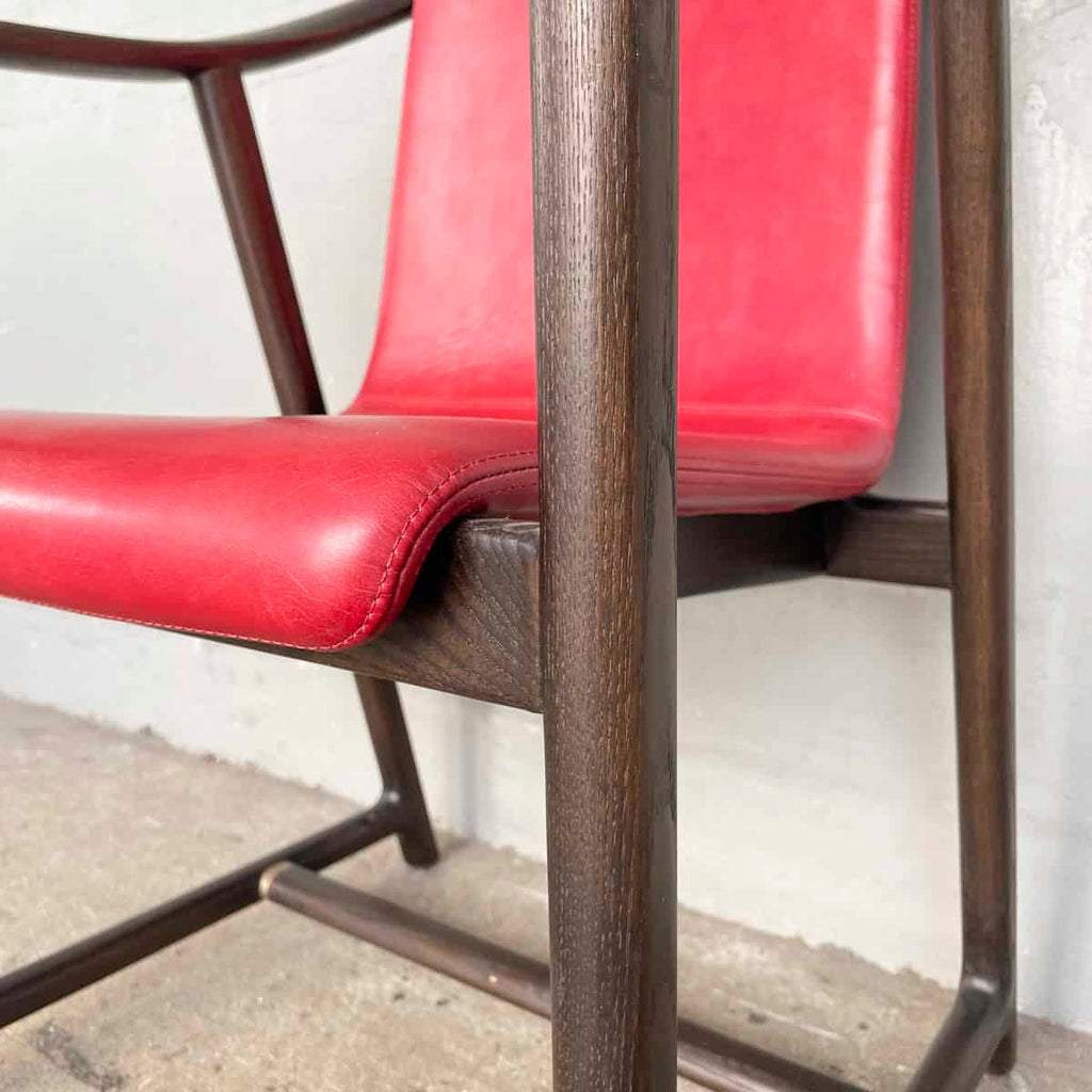 Mandarin Dining Armchair by Stellar Works (Red Leather)