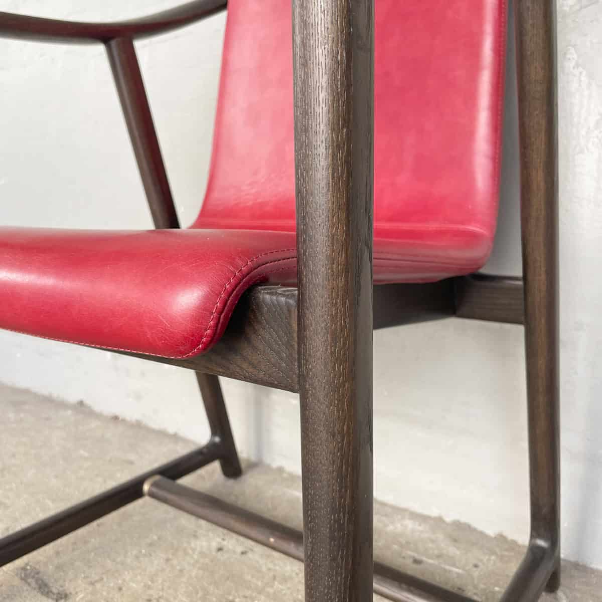 Mandarin Dining Armchair by Stellar Works (Red Leather)