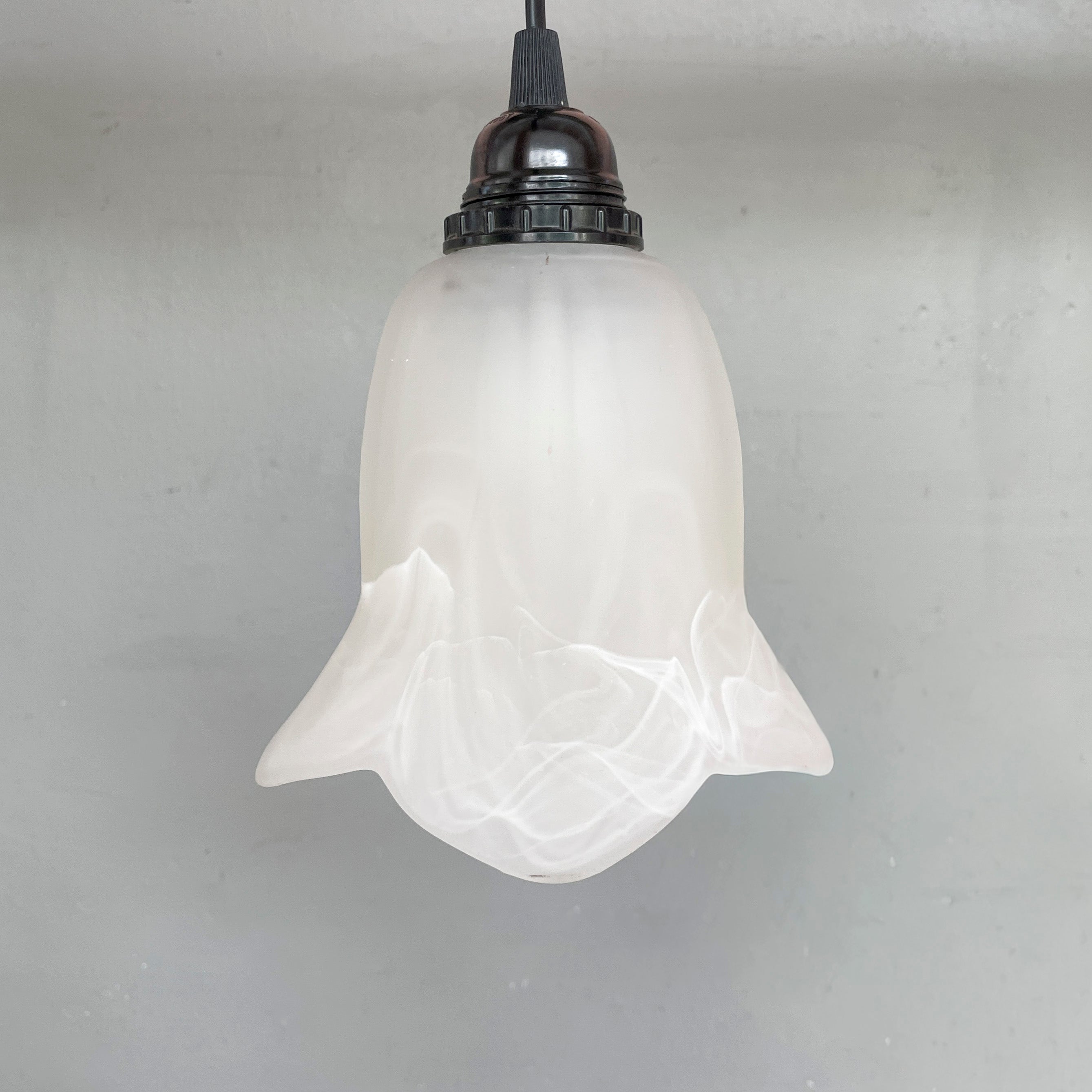 Milky Tulip Glass Pendant Light