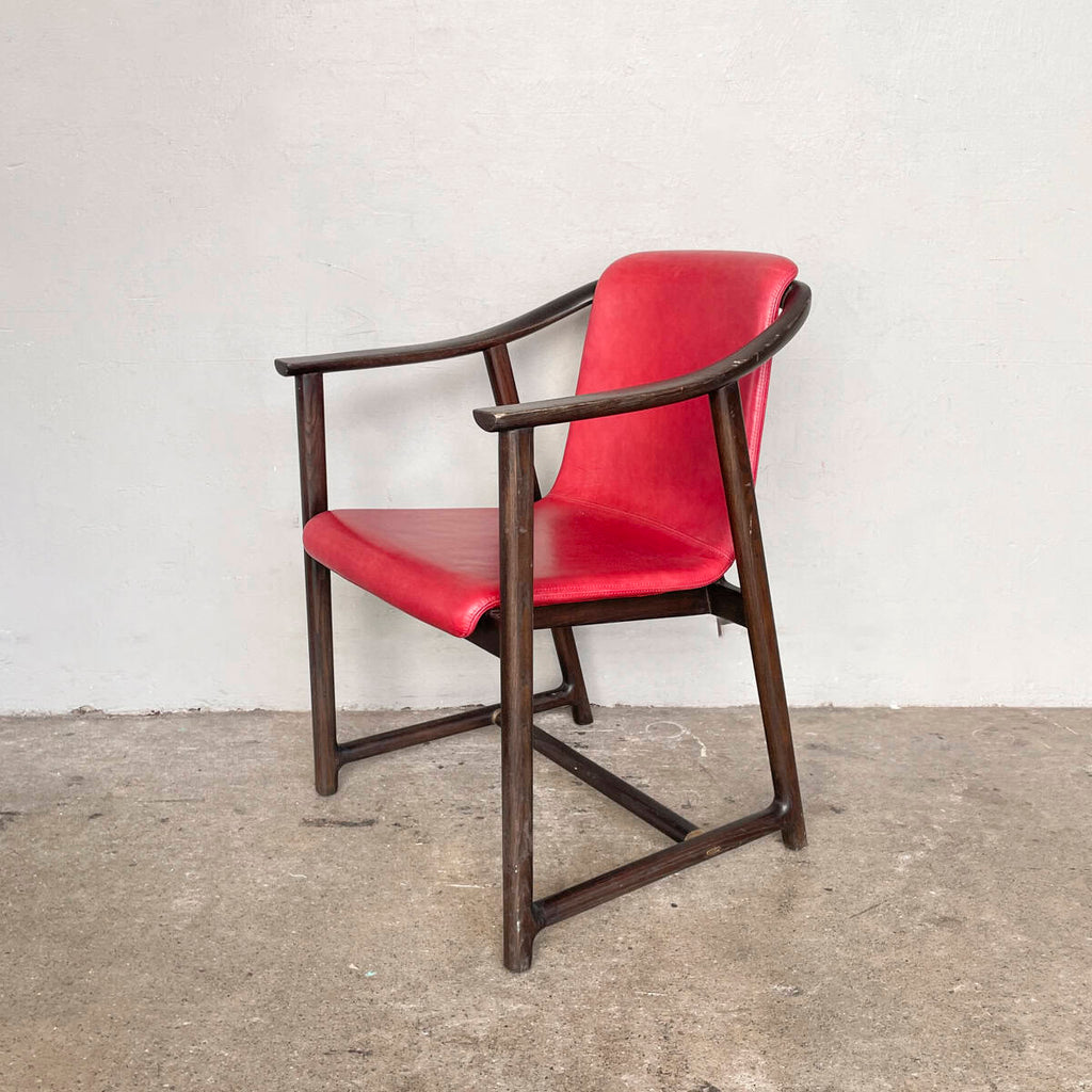 Mandarin Dining Armchair by Stellar Works (Red Leather)