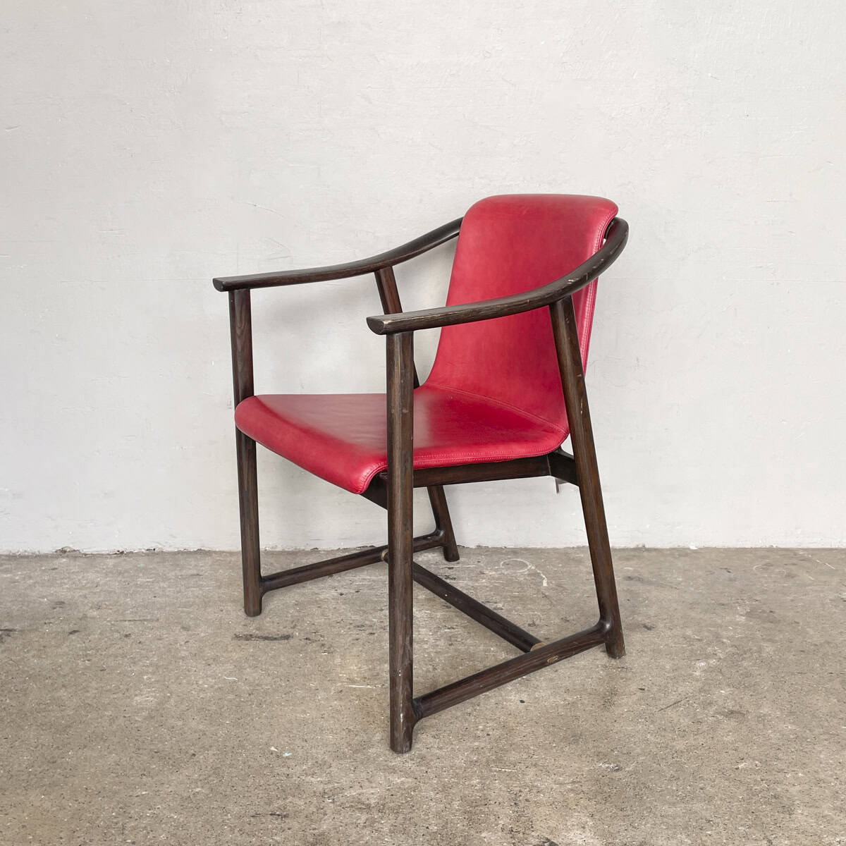 Mandarin Dining Armchair by Stellar Works (Red Leather)