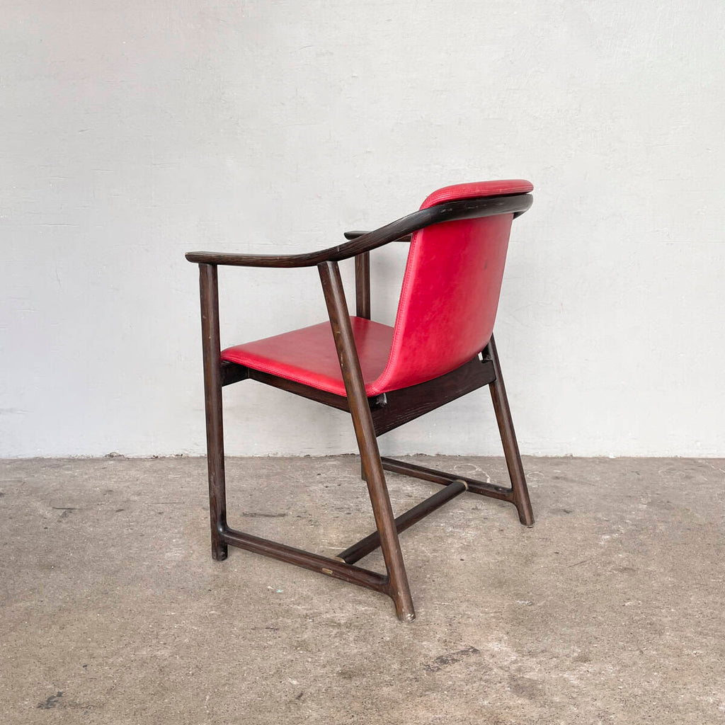 Mandarin Dining Armchair by Stellar Works (Red Leather)