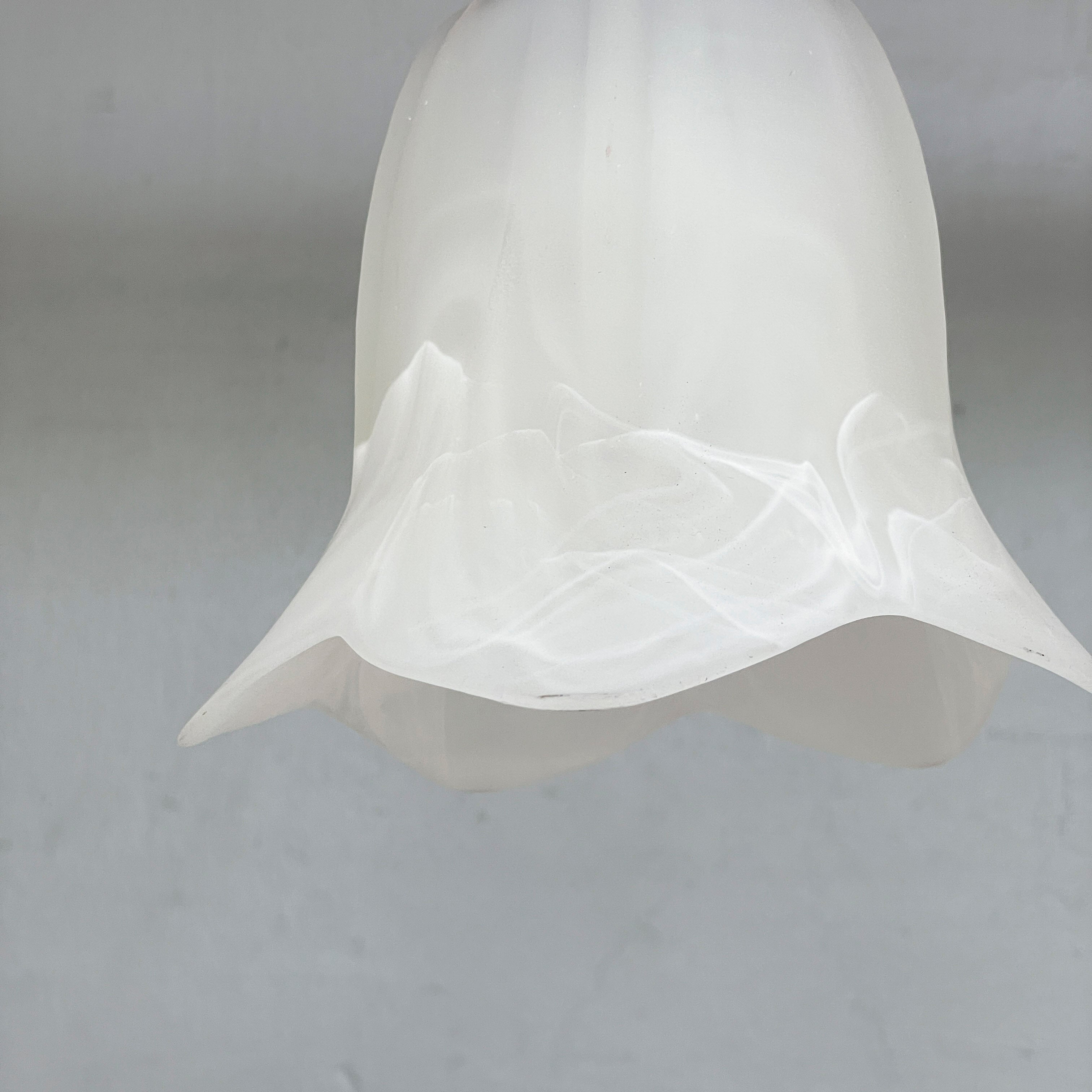 Milky Tulip Glass Pendant Light