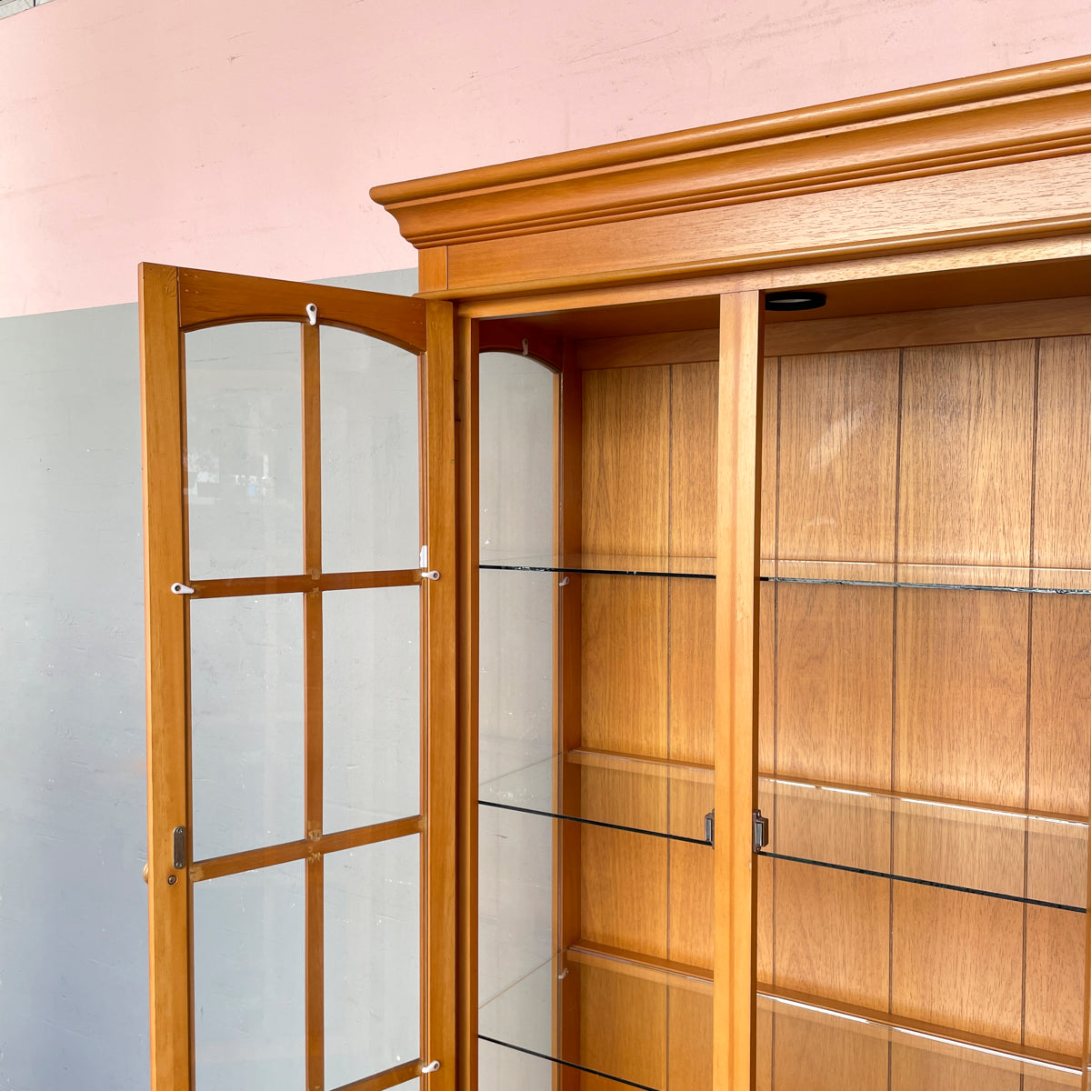 Glass Display Cabinet with Light