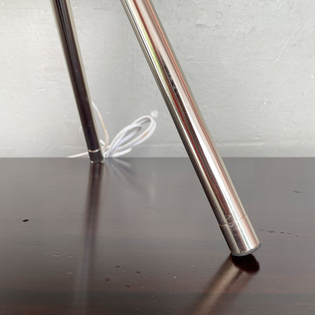 Polished Metal Tripod Table Lamp