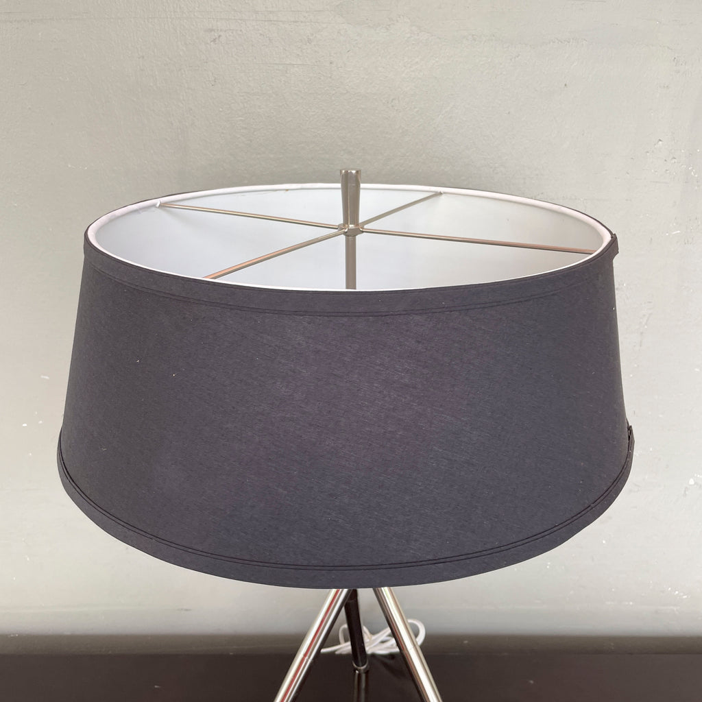 Polished Metal Tripod Table Lamp