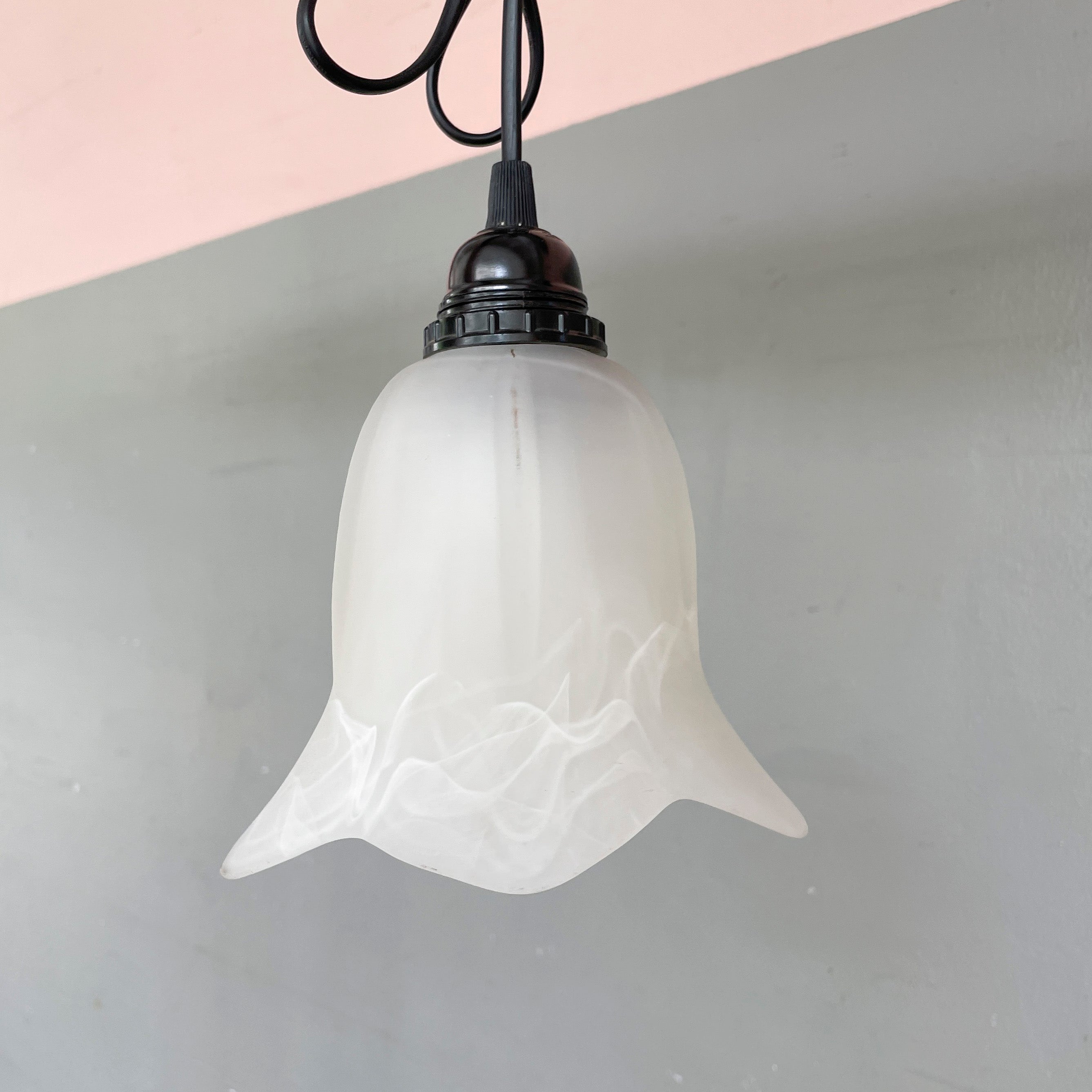 Milky Tulip Glass Pendant Light