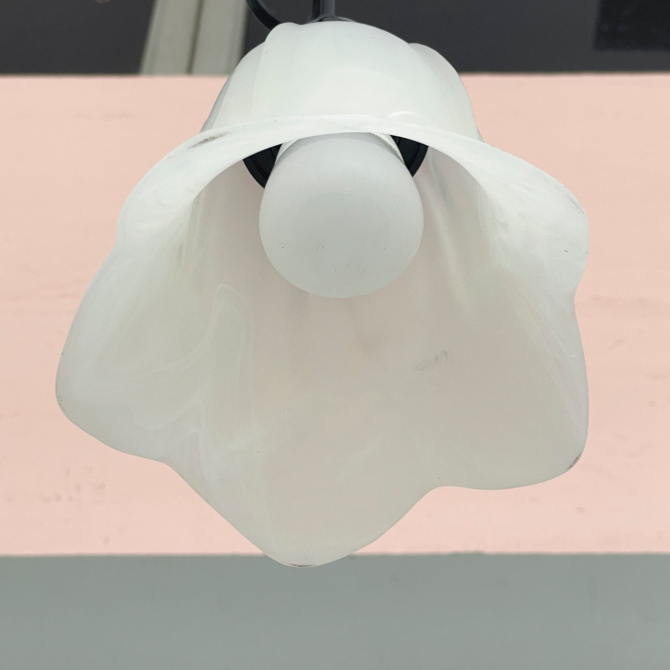 Milky Tulip Glass Pendant Light