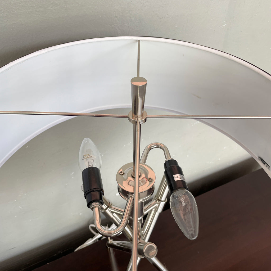 Polished Metal Tripod Table Lamp
