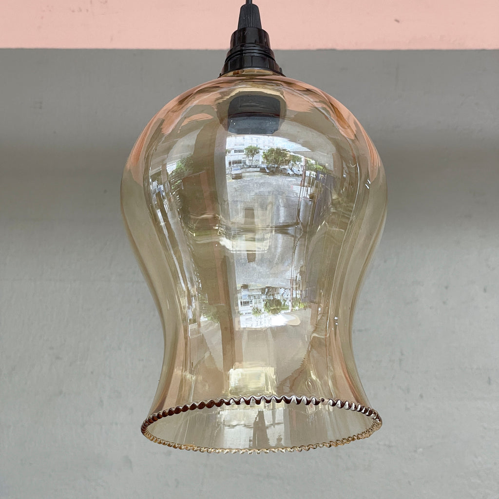 Transparent Amber Glass Pendant