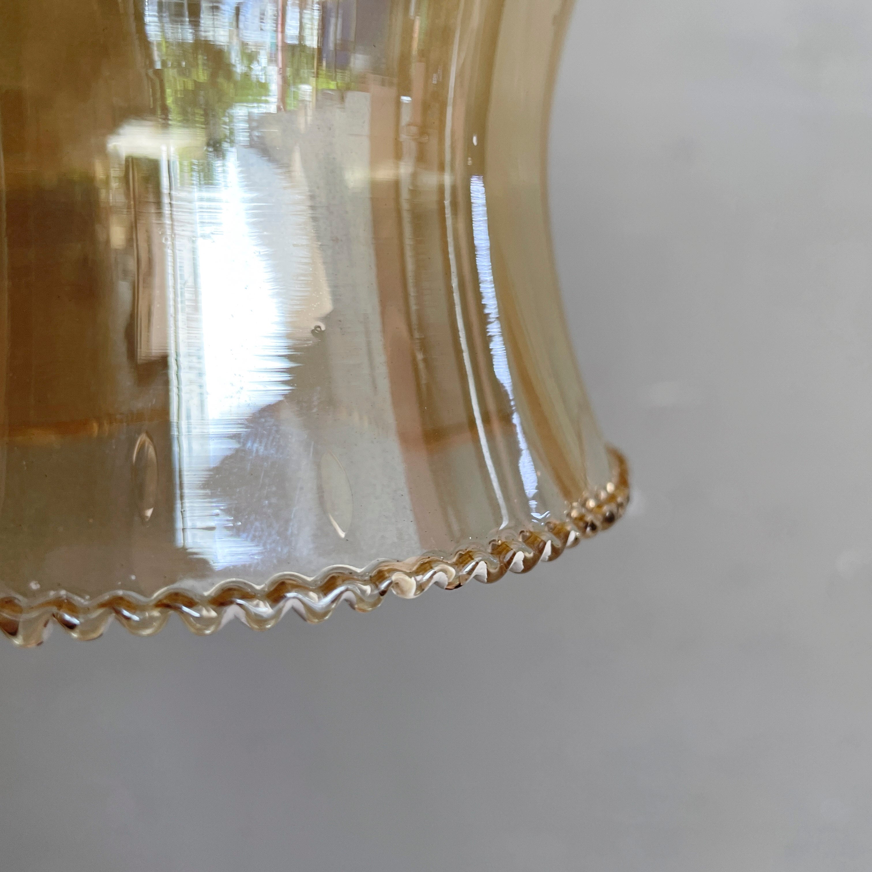 Transparent Amber Glass Pendant