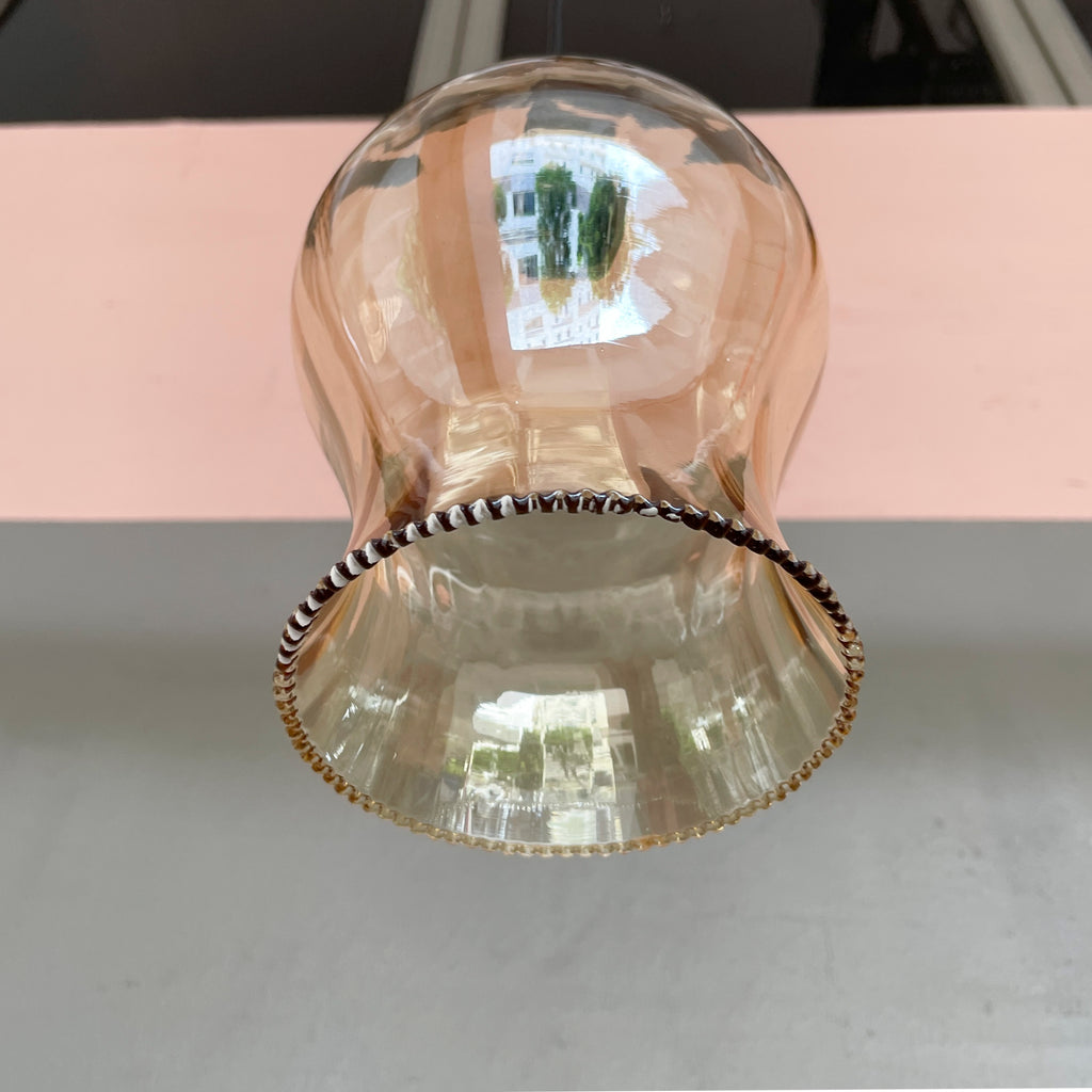 Transparent Amber Glass Pendant