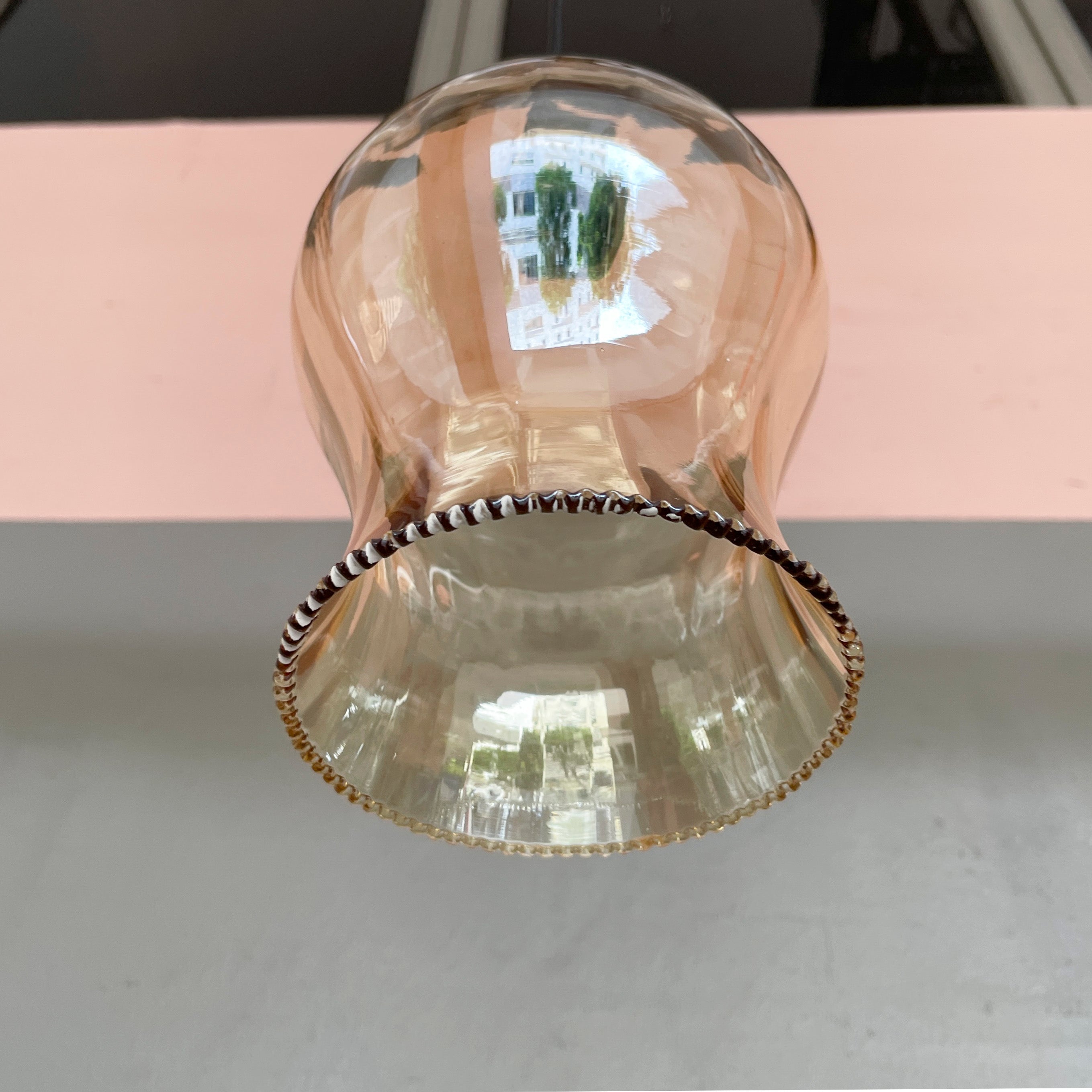 Transparent Amber Glass Pendant