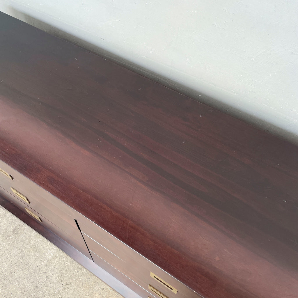 Dark Wood Six-Drawer Dresser