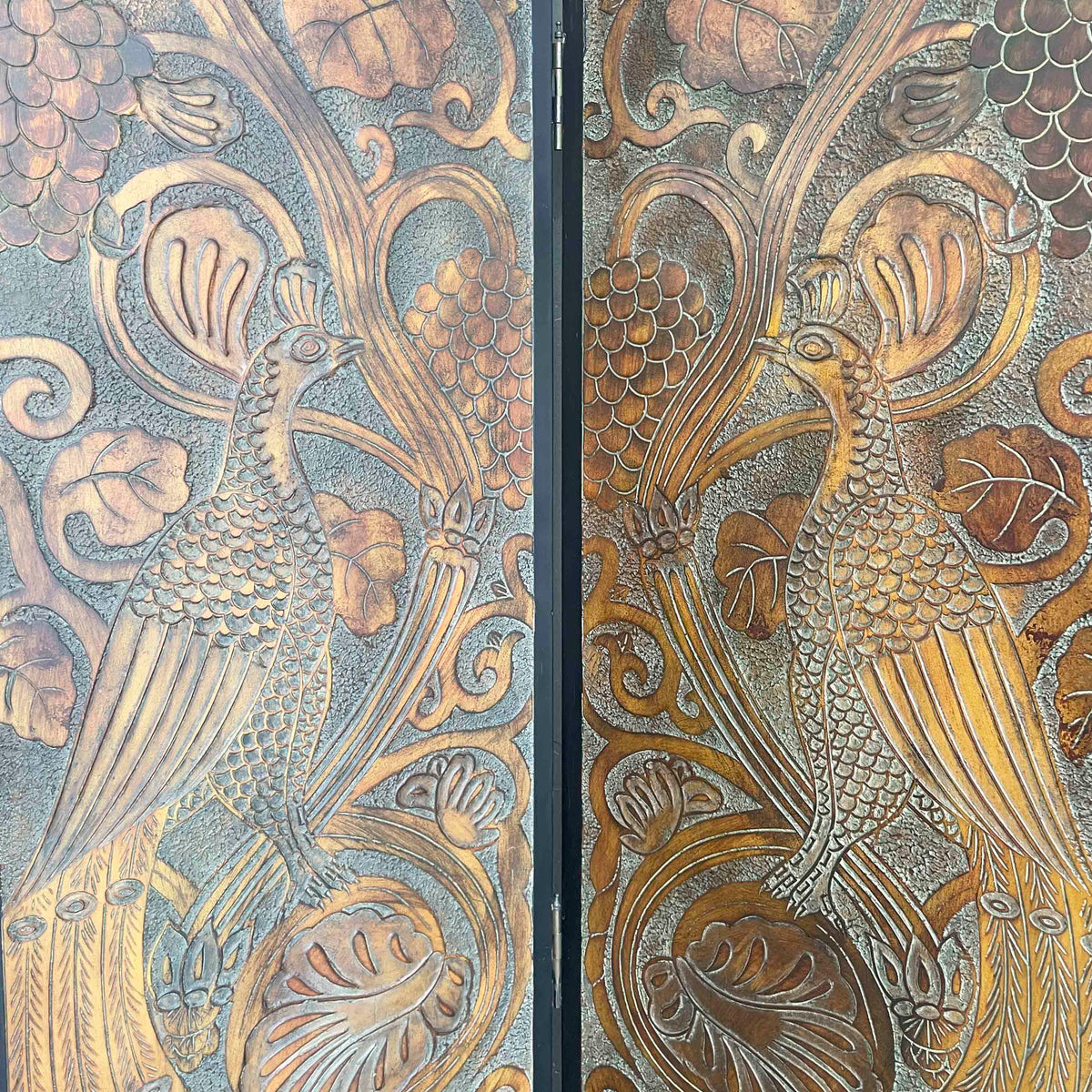 Peacock & Foliage 4-Fold Partition