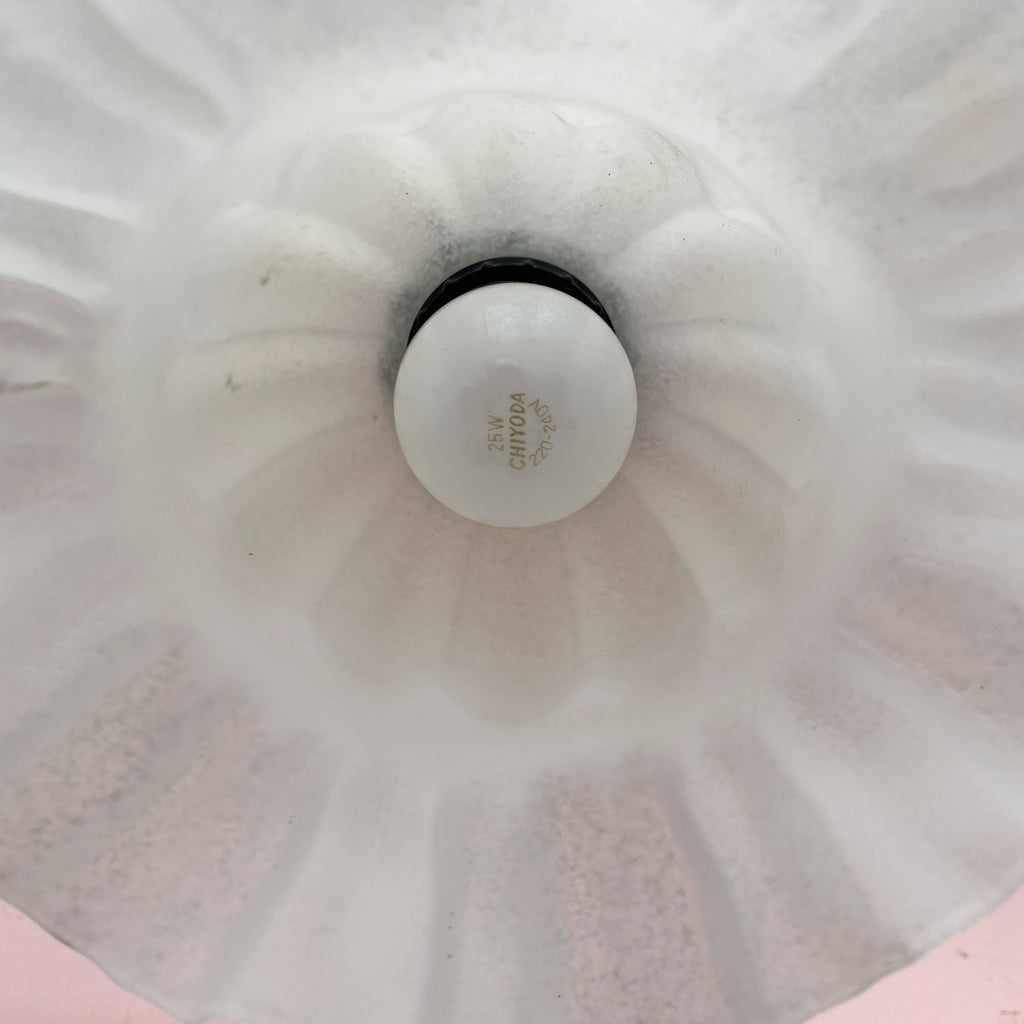 Textured Ruffled Tulip Pendant Light