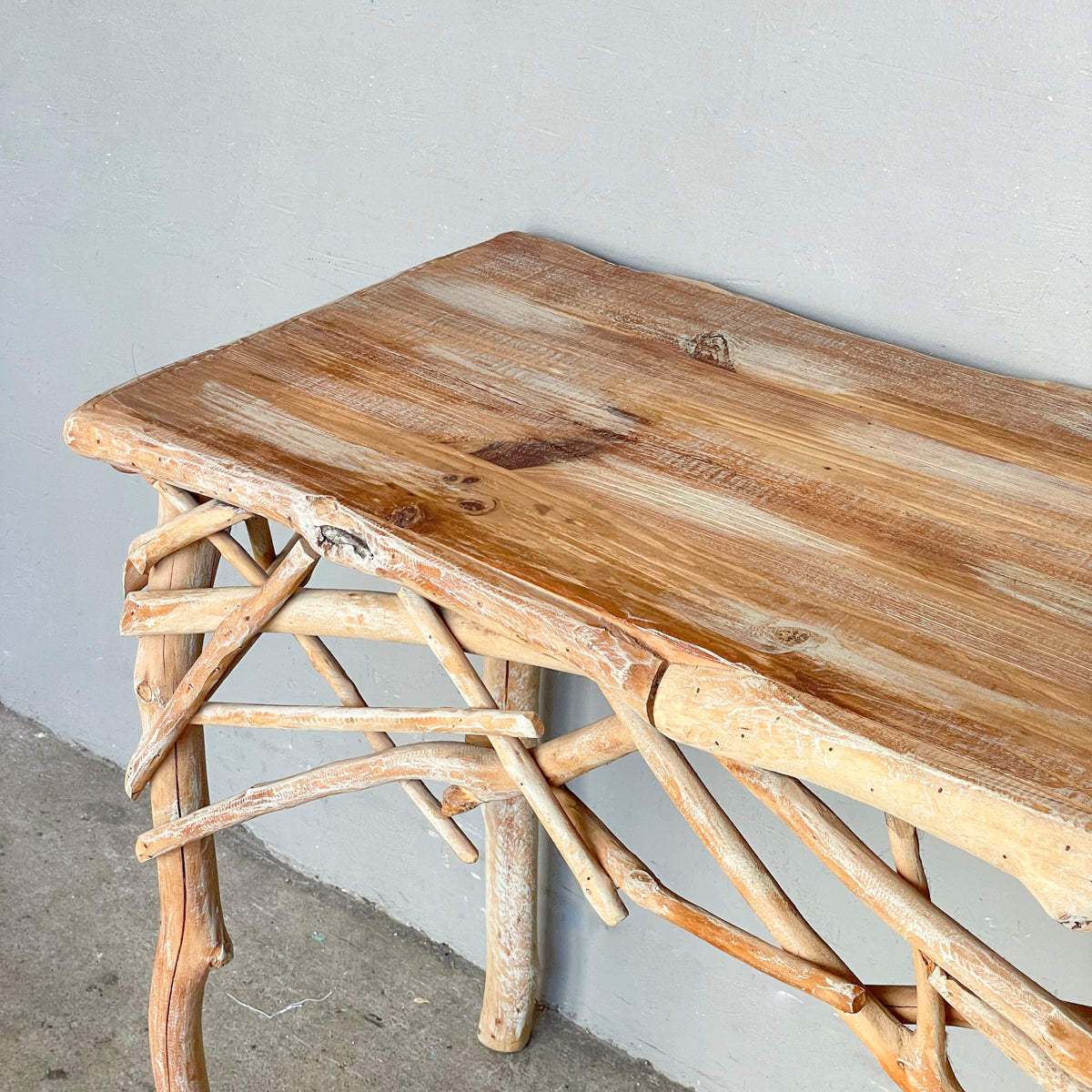Rustic Driftwood "Branches" Console Table