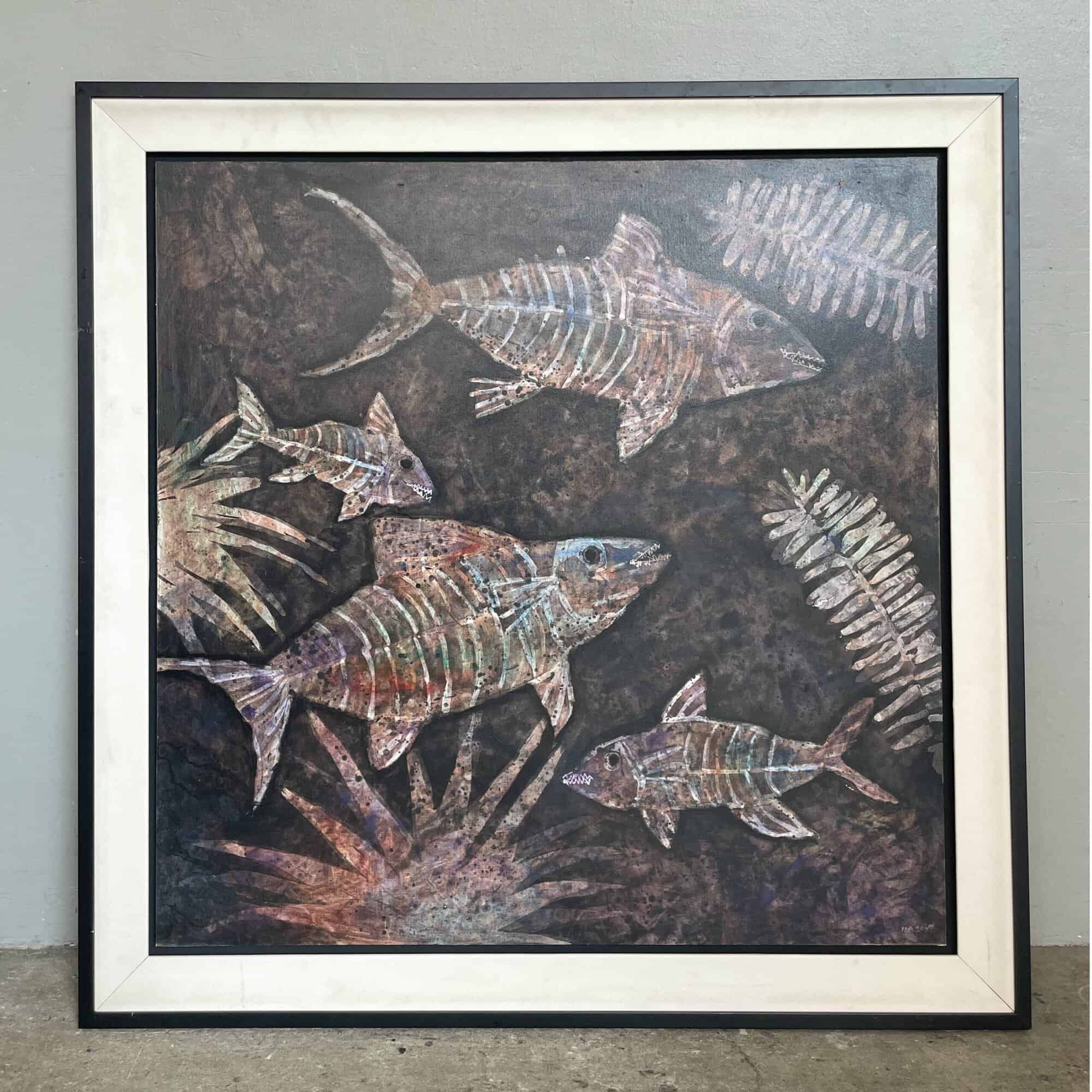 "Fishes" Acrylic Painting on Canvas