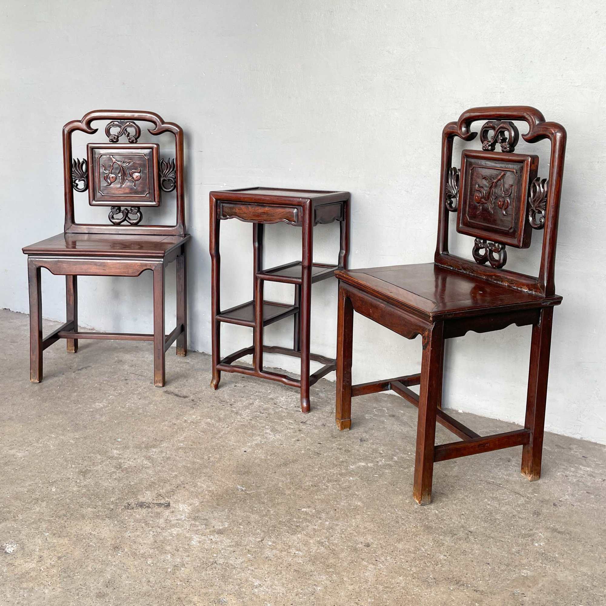 Set of Blackwood 2 Ladies Chair & 1 Table