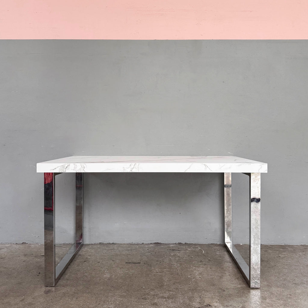 Dining Table with Dekton Surface Top and Stainless Steel Legs
