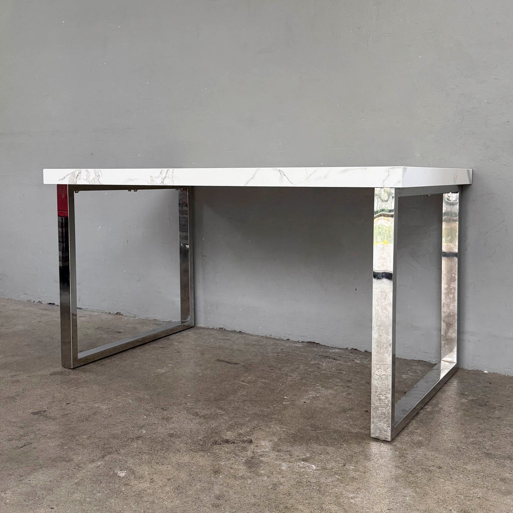 Dining Table with Dekton Surface Top and Stainless Steel Legs
