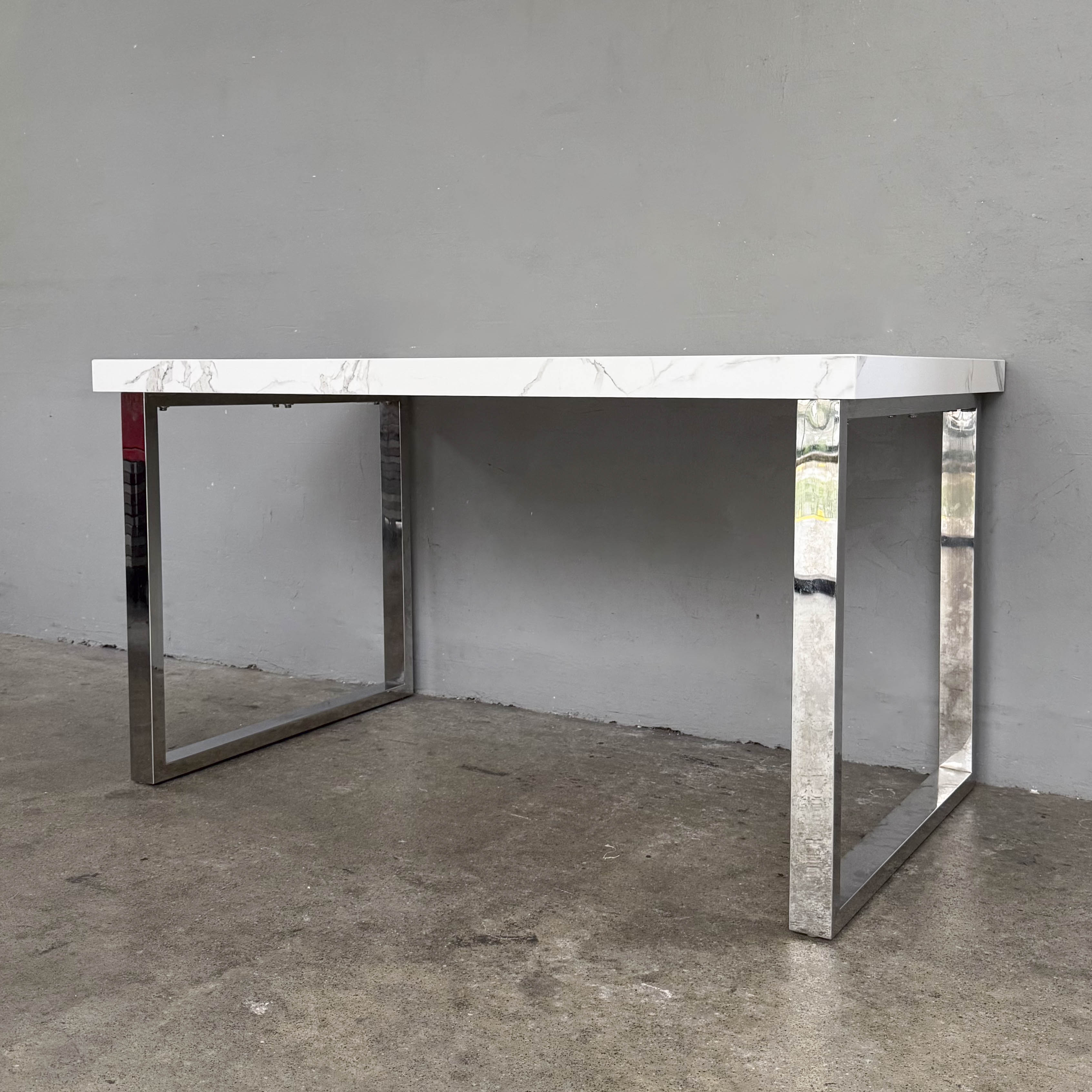 Dining Table with Dekton Surface Top and Stainless Steel Legs