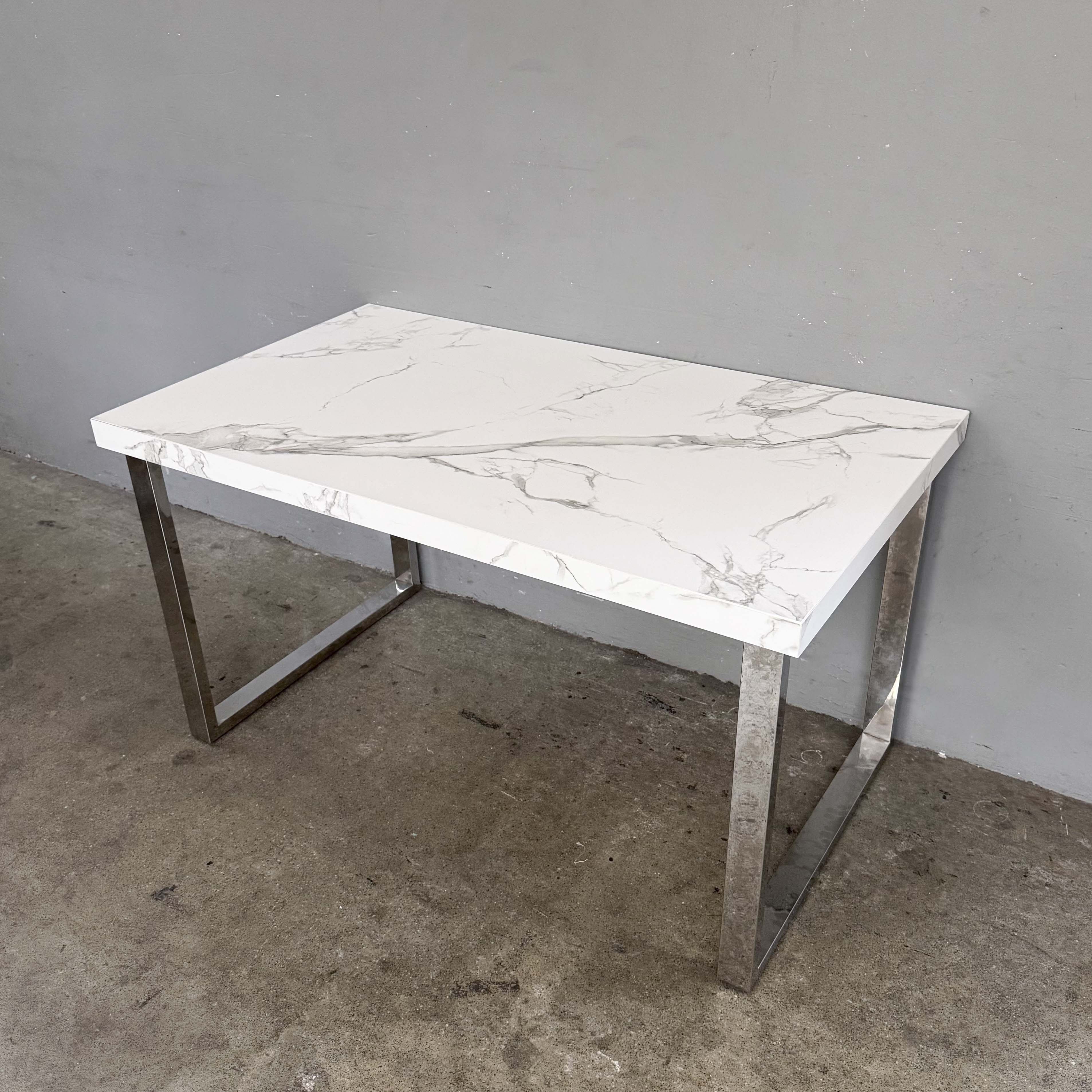 Dining Table with Dekton Surface Top and Stainless Steel Legs