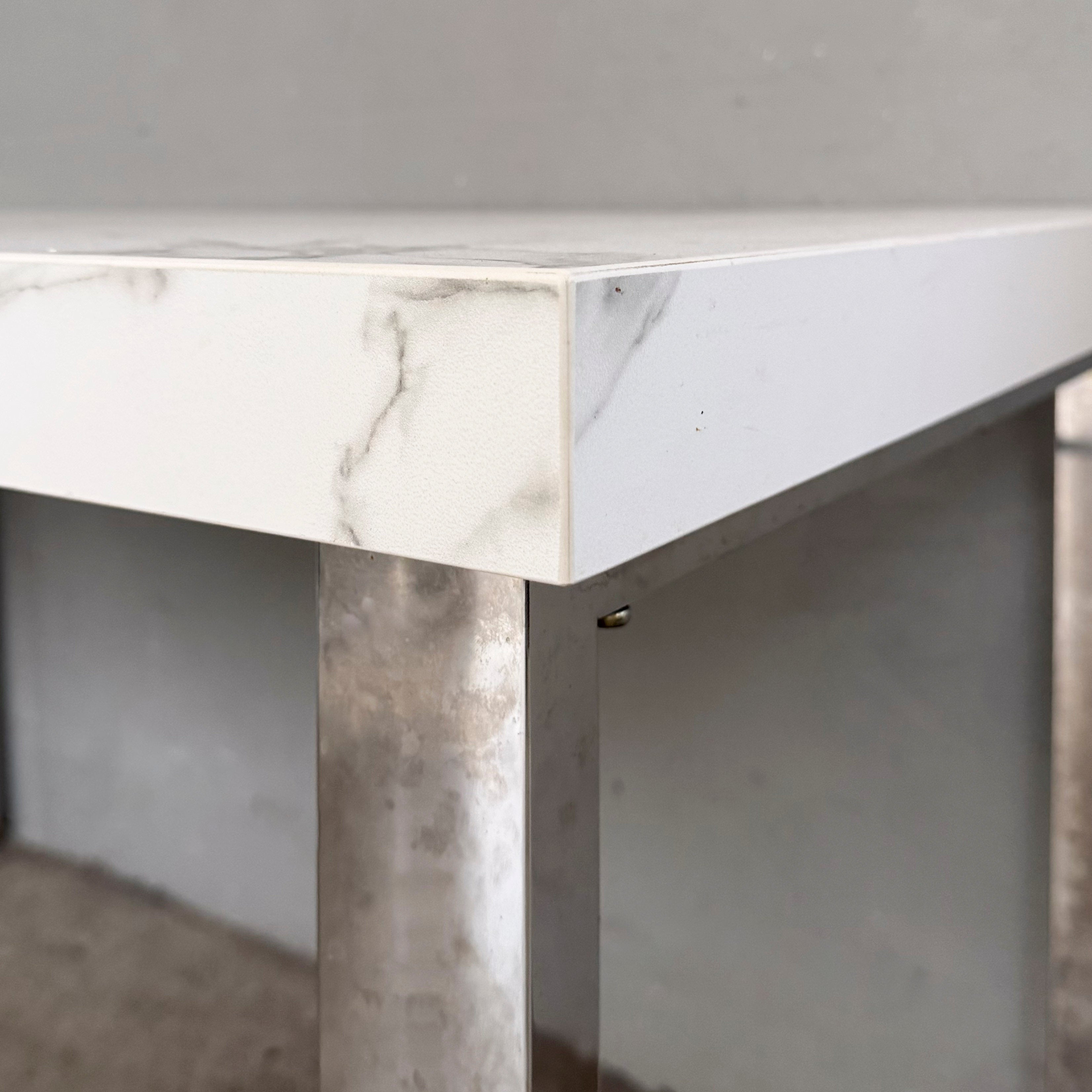 Dining Table with Dekton Surface Top and Stainless Steel Legs