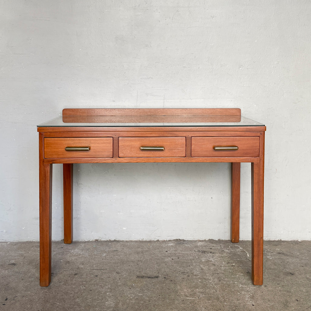 Refurbished Slim Vintage Teak Desk