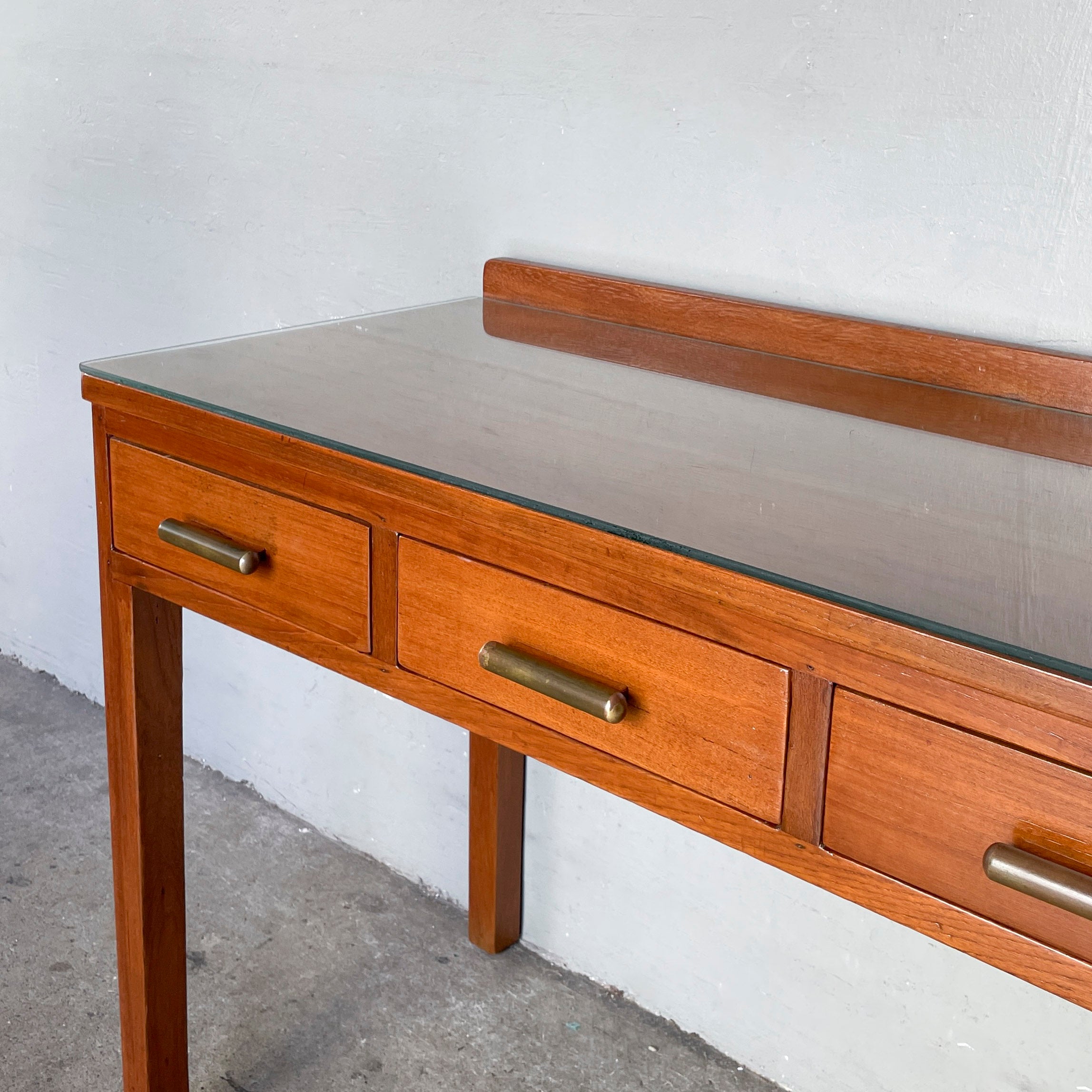 Refurbished Slim Vintage Teak Desk