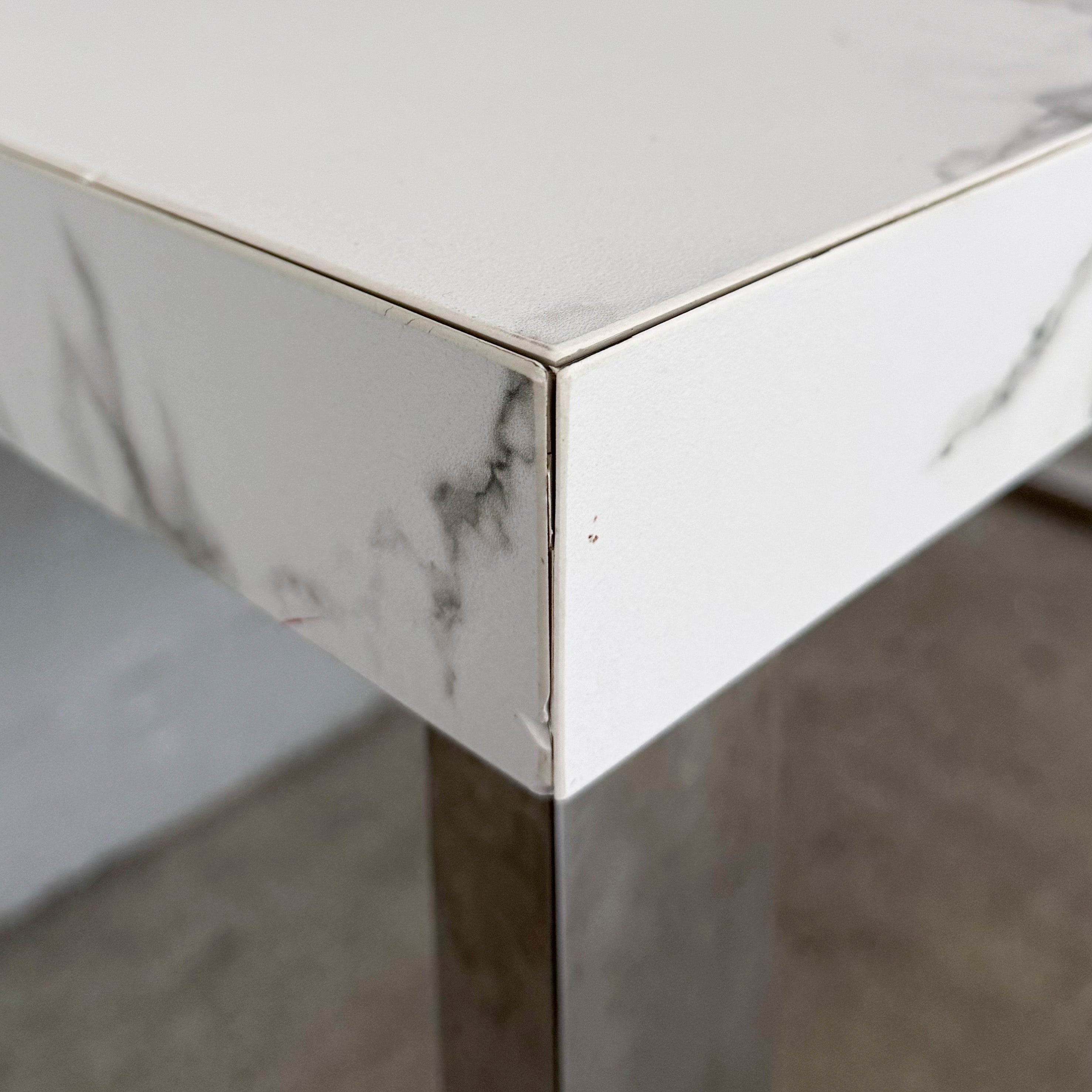 Dining Table with Dekton Surface Top and Stainless Steel Legs