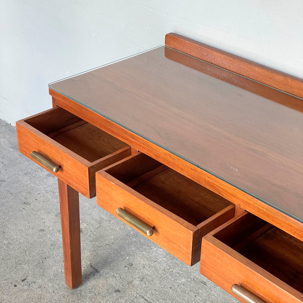 Refurbished Slim Vintage Teak Desk