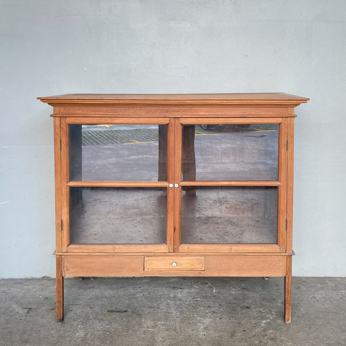 Wide Low Glass Display Cabinet
