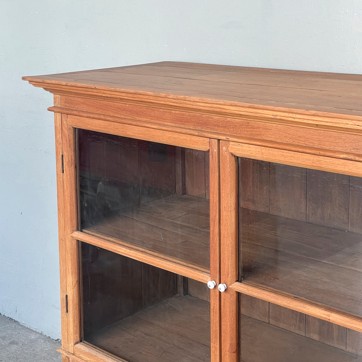 Wide Low Glass Display Cabinet