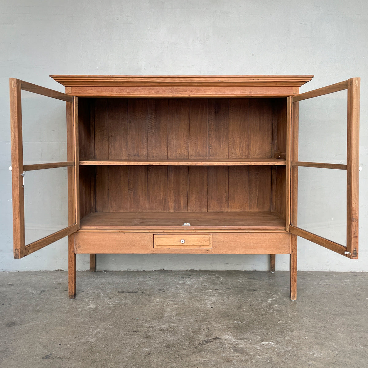 Wide Low Glass Display Cabinet
