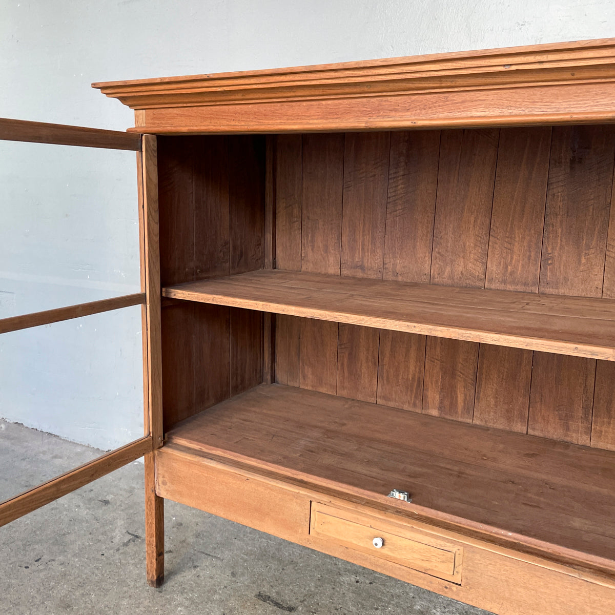 Wide Low Glass Display Cabinet