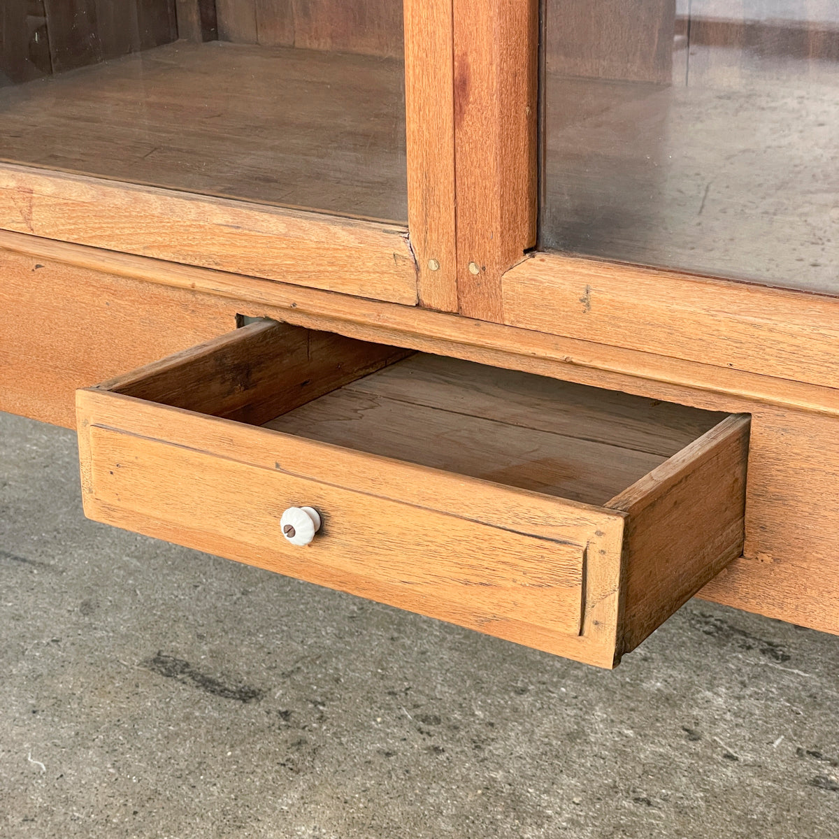 Wide Low Glass Display Cabinet