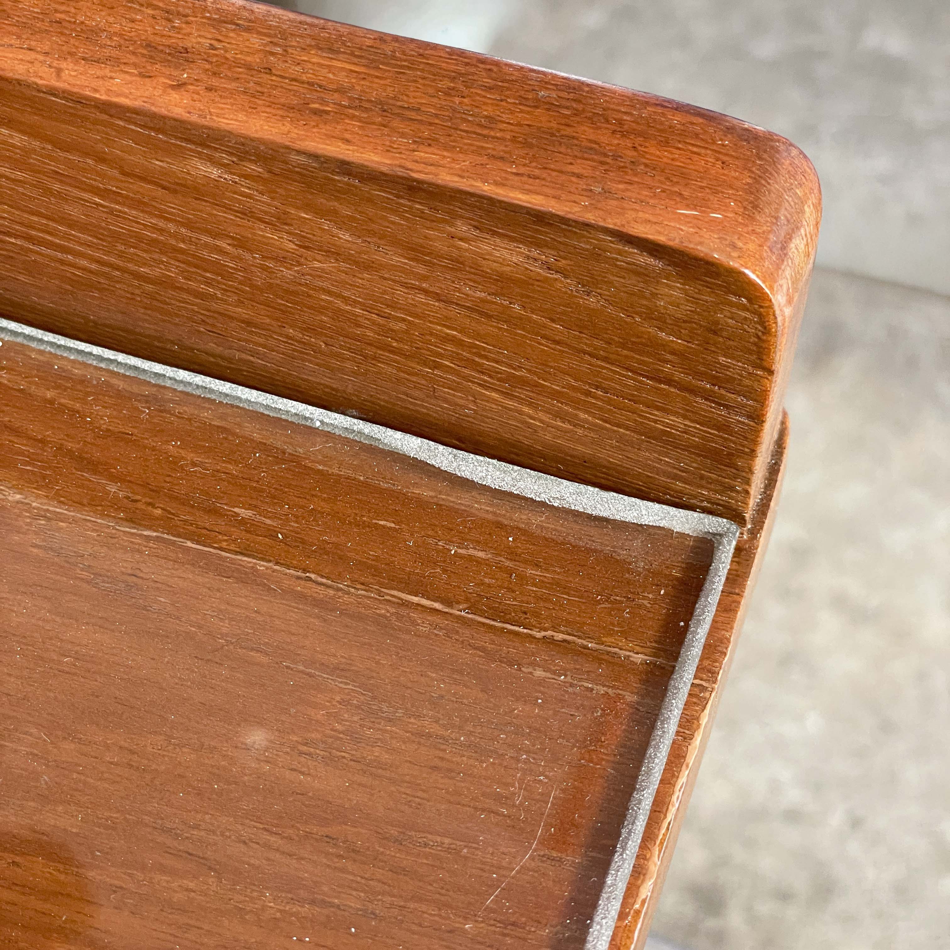 Vintage Teak Marquetry Cabinet
