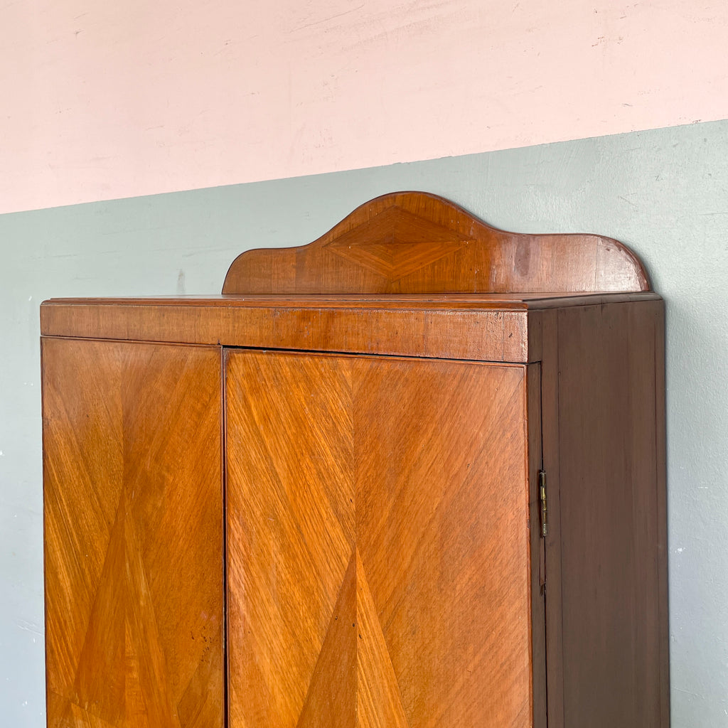 Vintage Teak Marquetry Cabinet