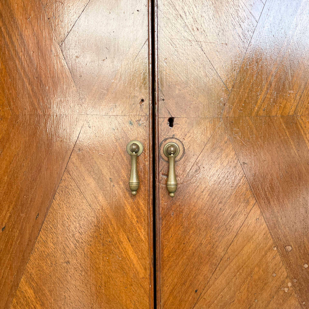 Vintage Teak Marquetry Cabinet