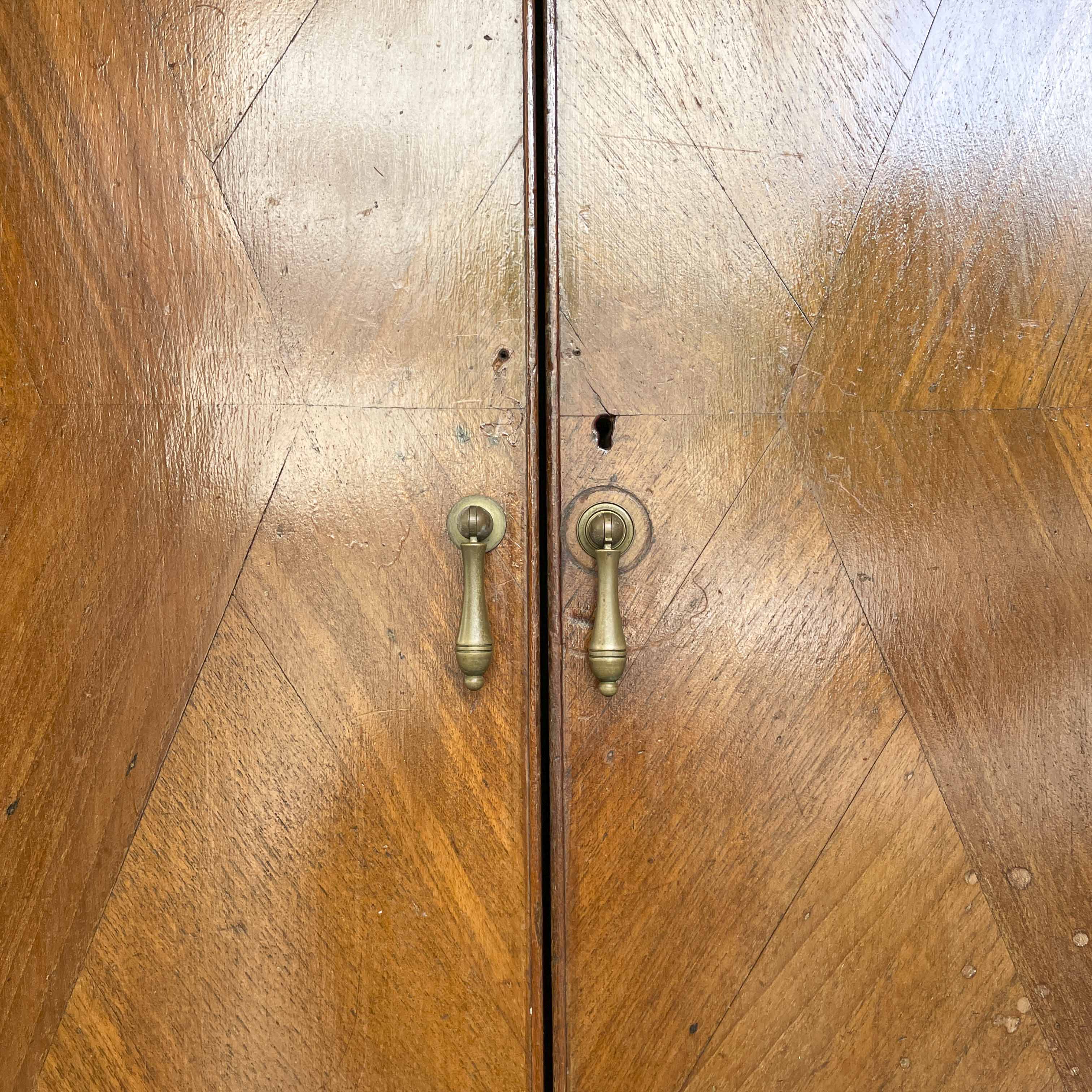 Vintage Teak Marquetry Cabinet