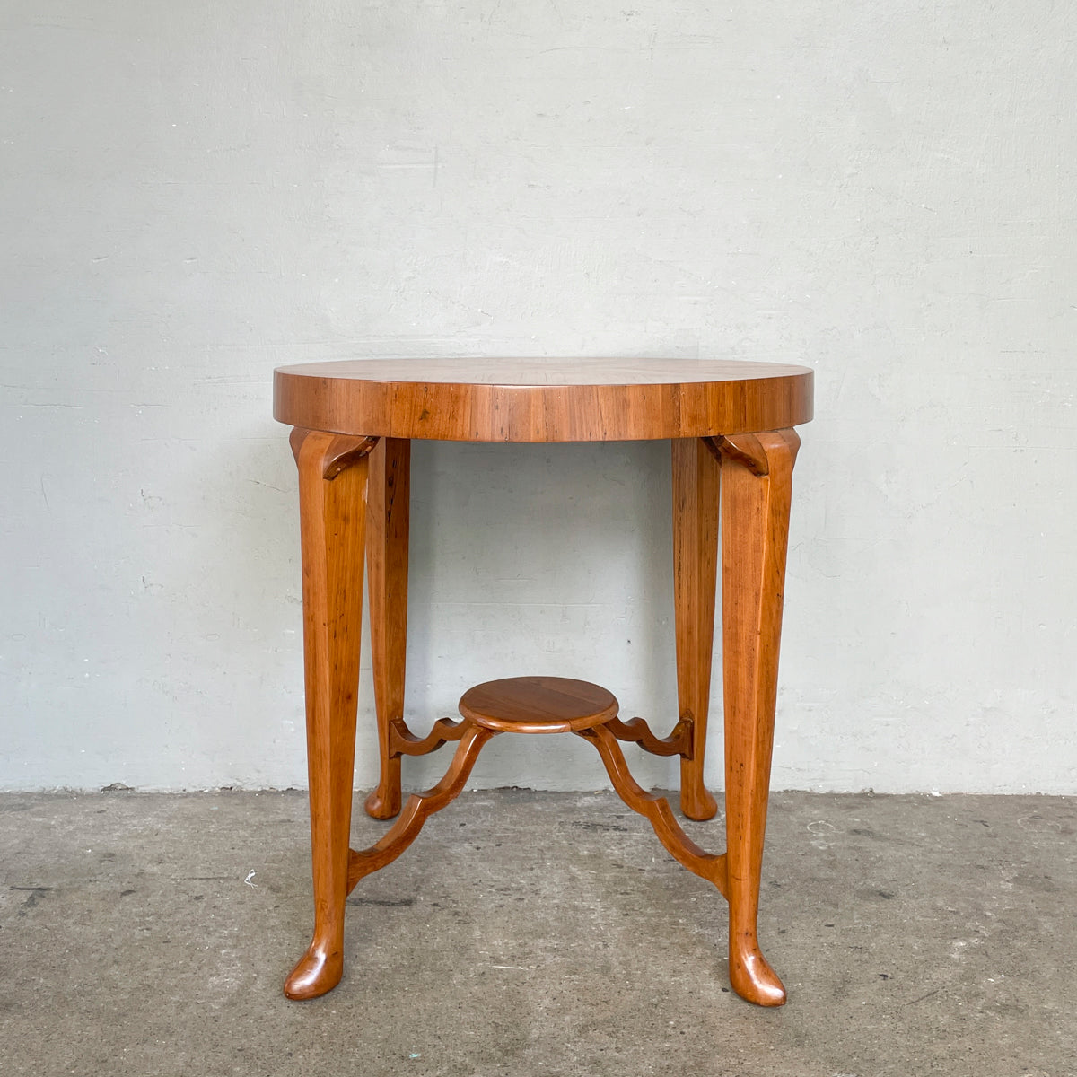 Newly Refurbished Round "Starburst" Marquetry Table