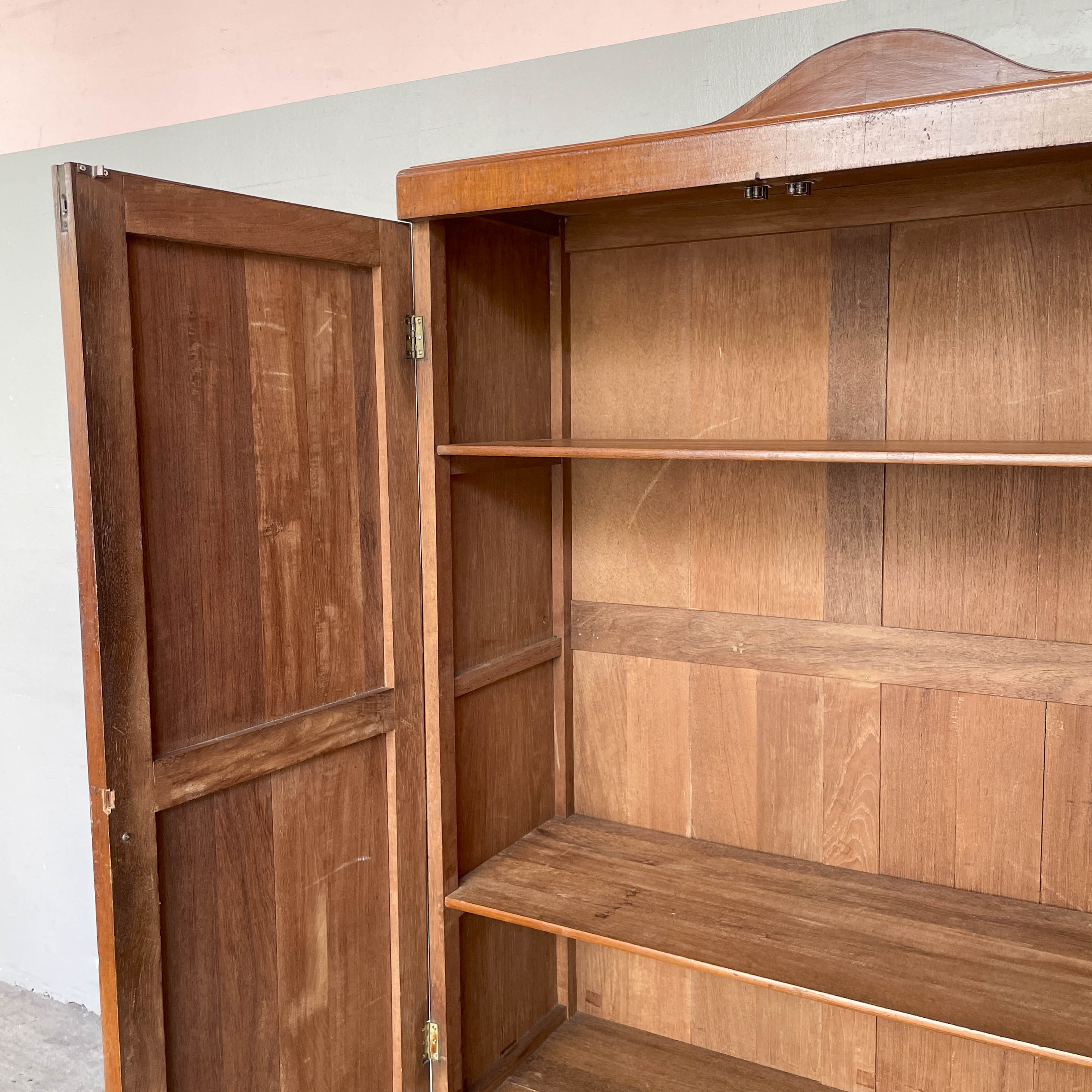 Vintage Teak Marquetry Cabinet