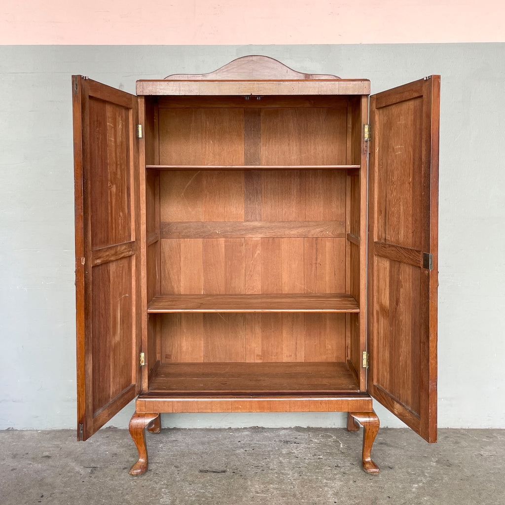 Vintage Teak Marquetry Cabinet
