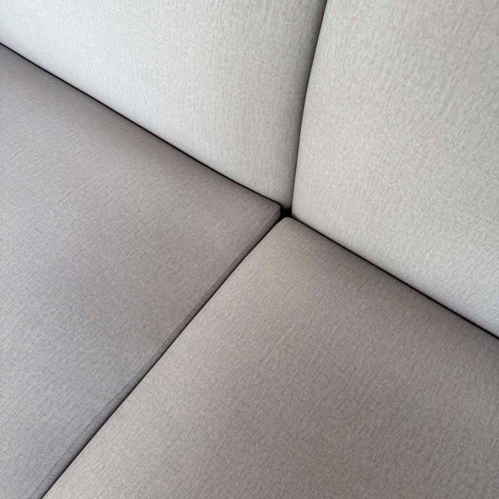 Plush Grey Fabric Sofa
