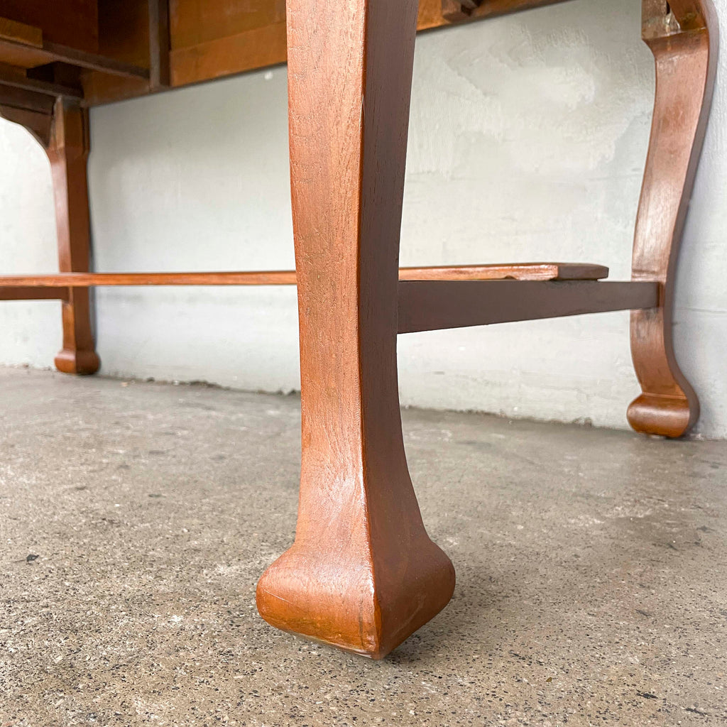 Refurbished Teak Roll-Top Writing Bureau